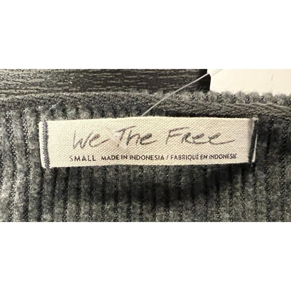 We the Free Oversize Slouchy‎ Top Gray Chinelle Rib Bateau Neck Long Sleeve SZ S - Picture 7 of 13